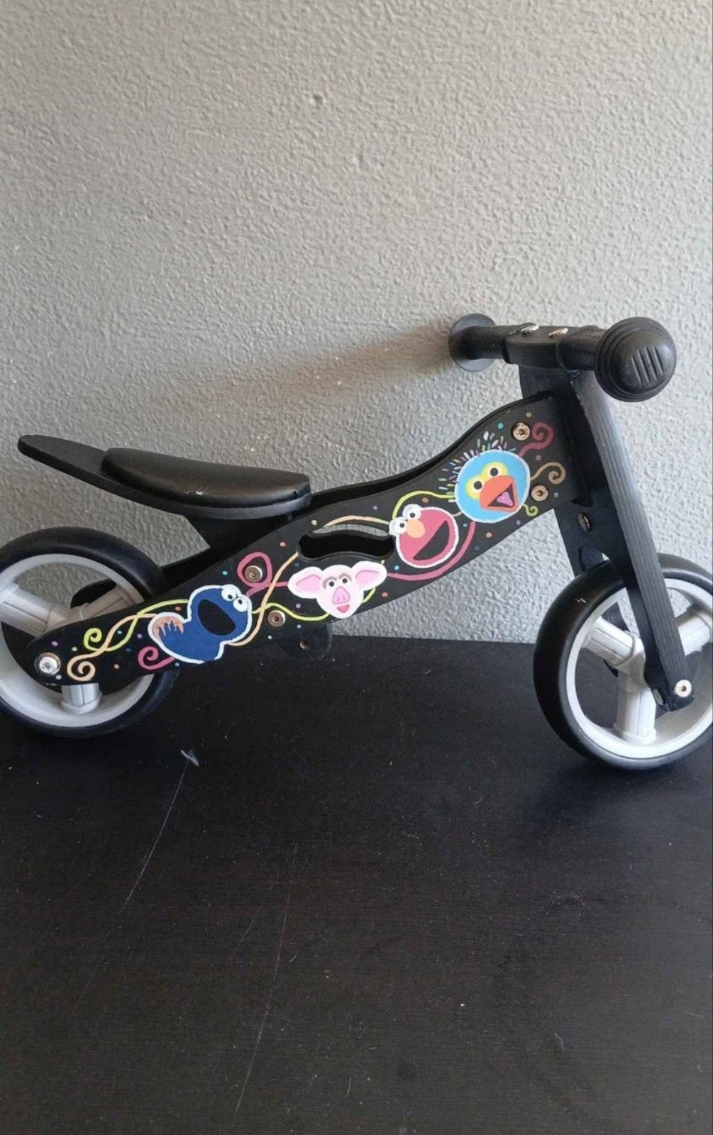 Unieke handgeschilderde loopfiets Sesamstraat, Kinderen en Baby's, Ophalen