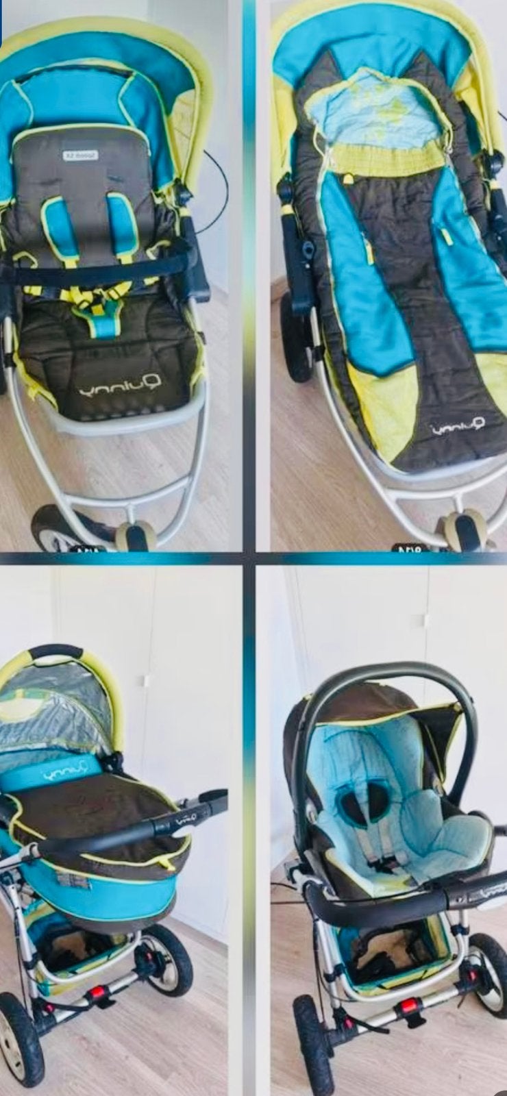 Kinderwagen Quinny complete set, Kinderen en Baby's, Kinderwagens en Combinaties, Ophalen, Gebruikt, Luchtbanden, Quinny
