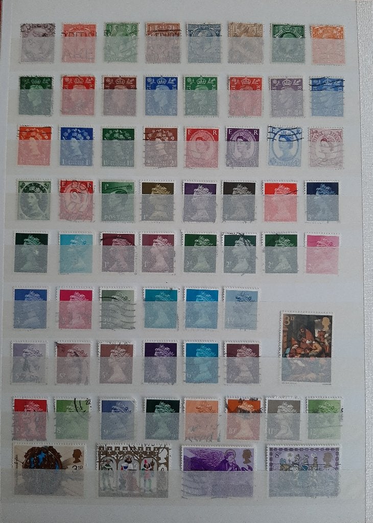 3 Kaarten Oude Klassieke Postzegels Engeland Nr A Gestempeld, Ophalen, Gestempeld