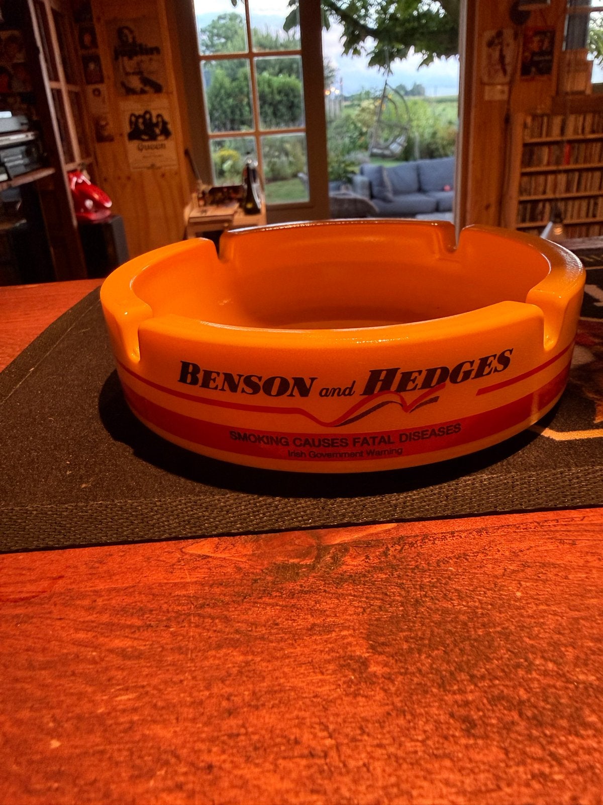 Vintage Benson & Hedges Asbak - Oranje Glas, Verzamelen, Ophalen of Verzenden, Gebruikt, Asbak