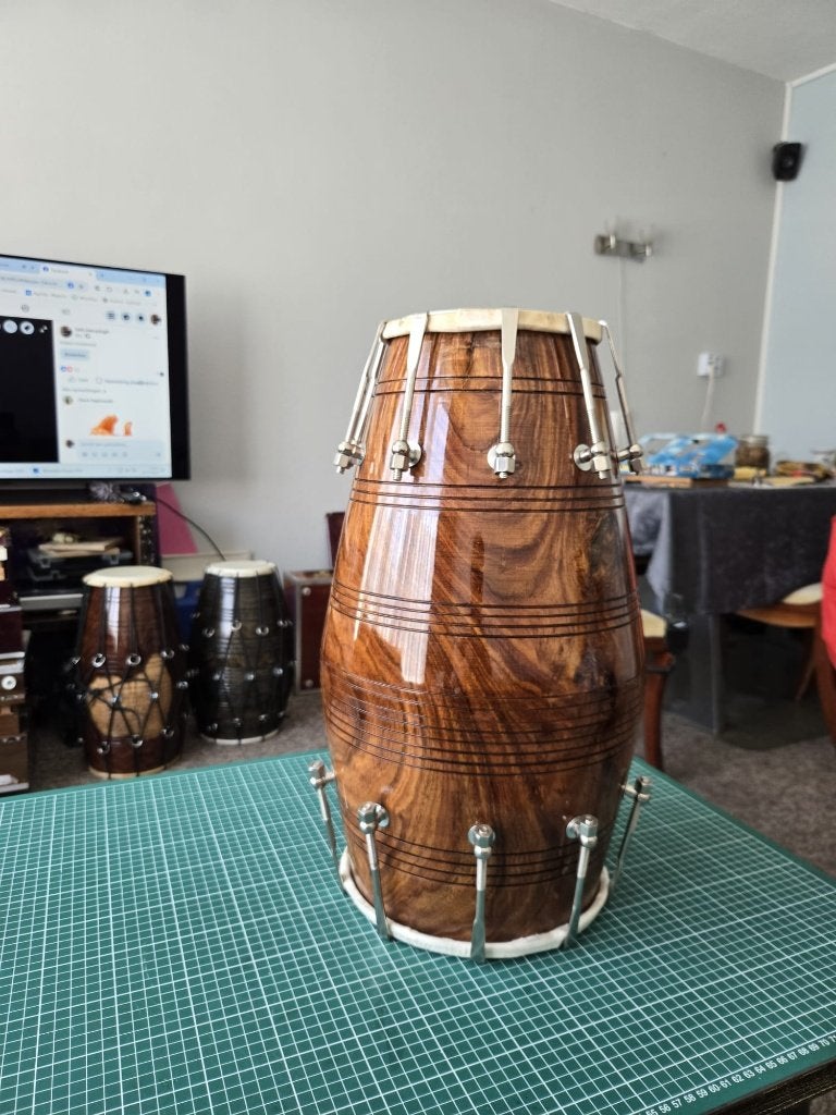 Indian rosewood dholak, Muziek en Instrumenten, Percussie, Ophalen, Nieuw, Trommel