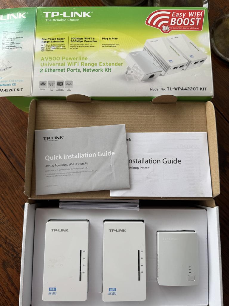 TP-LINK A V 500 Wifi Range Extender, Ophalen, Zo goed als nieuw, TPLink