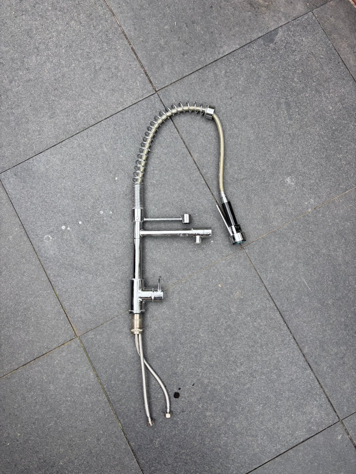 Rvs mengkraan met uittrekbare douche, Ophalen of Verzenden, Zo goed als nieuw, Rvs, Douche
