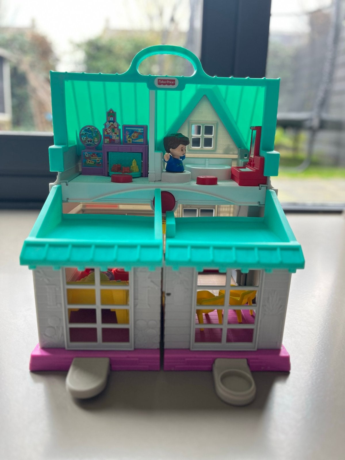 fisher-price little people speelhuis, Ophalen of Verzenden, Zo goed als nieuw, Poppenhuis