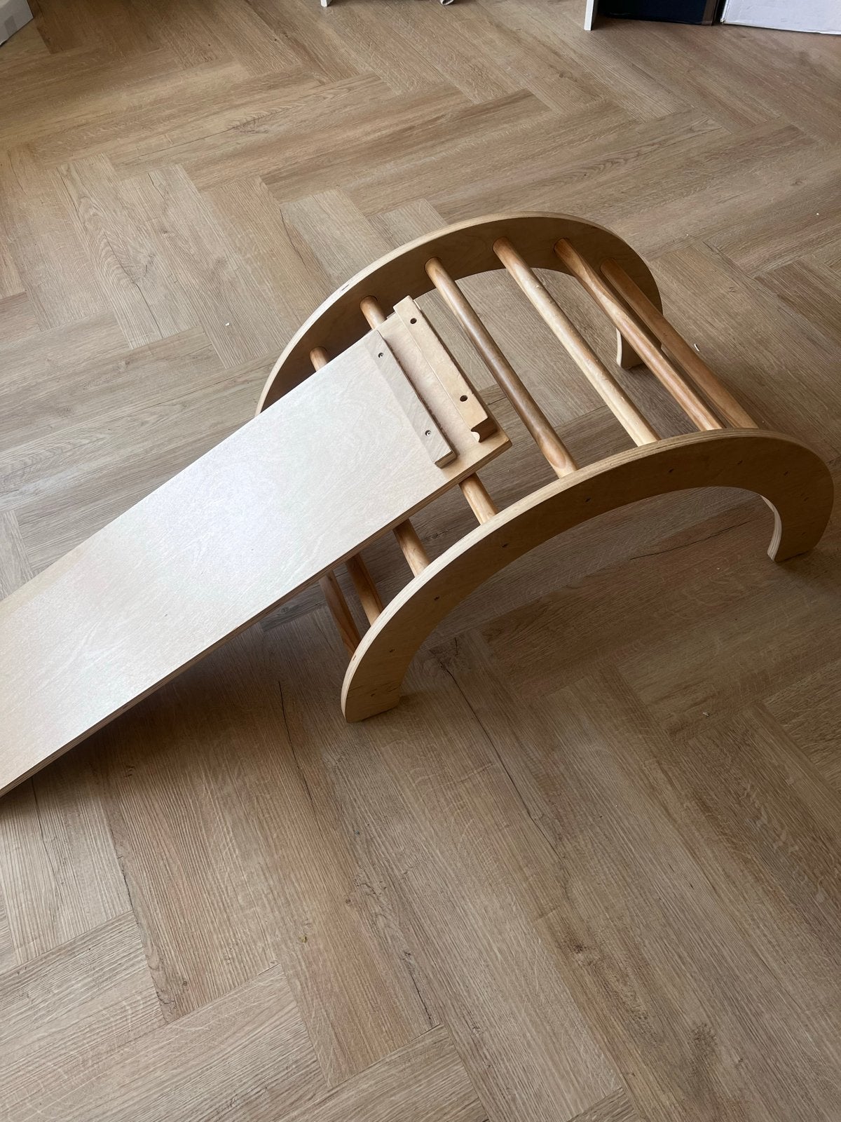Houten speelboog met glijbaan - Klimmen en klauteren, Ophalen, Gebruikt, Glijbaan