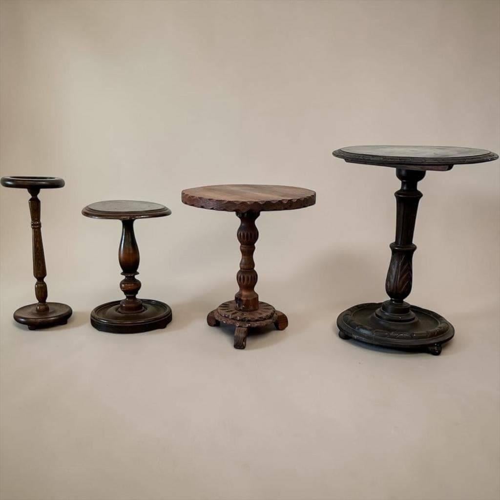 vintage houten bijzettafel / plantentafel / etagere, Ophalen, Gebruikt