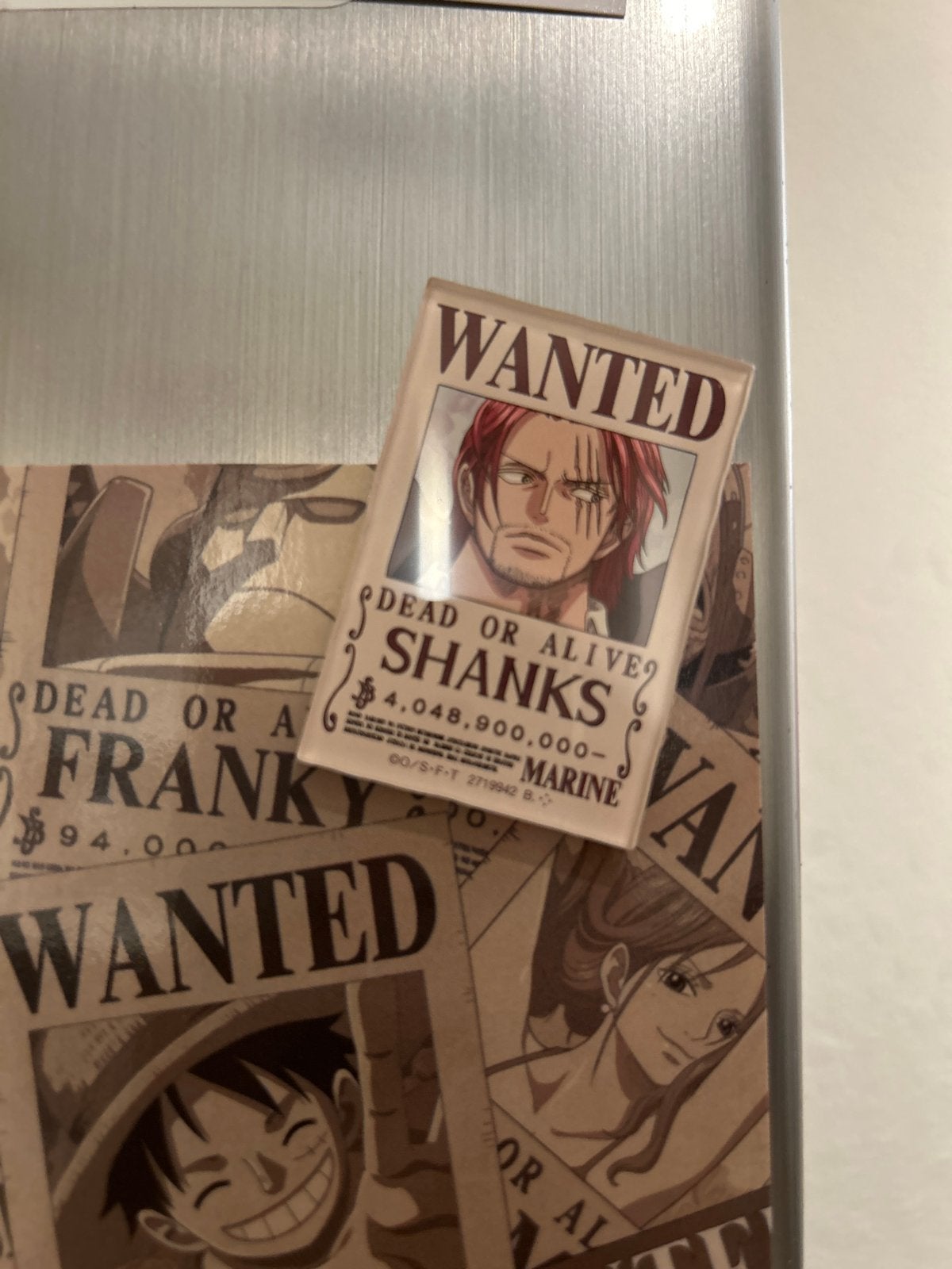One Piece Shanks Wanted Poster Magneet, Gebruikt, Verzenden, Send@tucreate.graphics, K