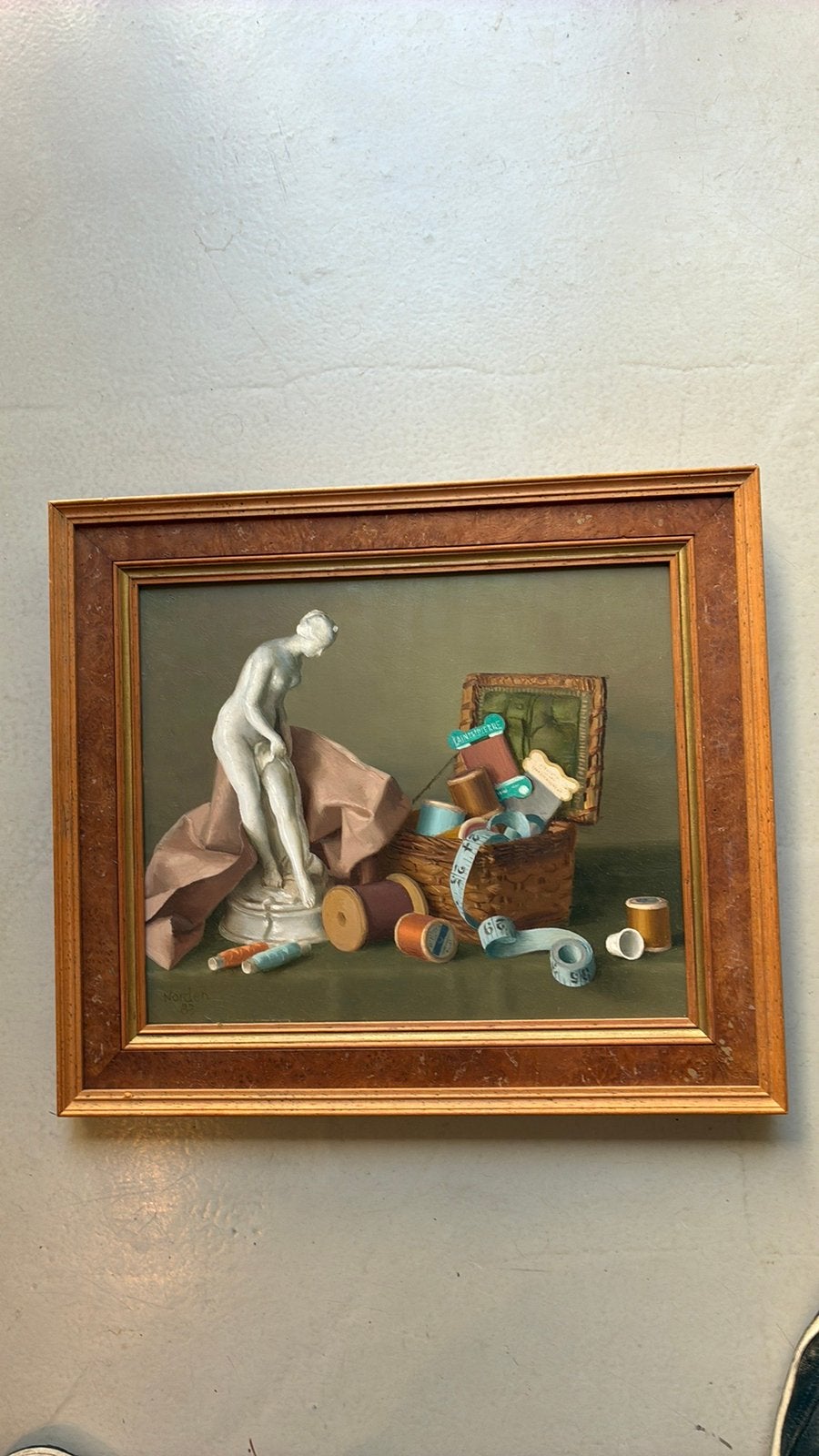 Gerald Norden olieverf schilderij op paneel, Ophalen of Verzenden