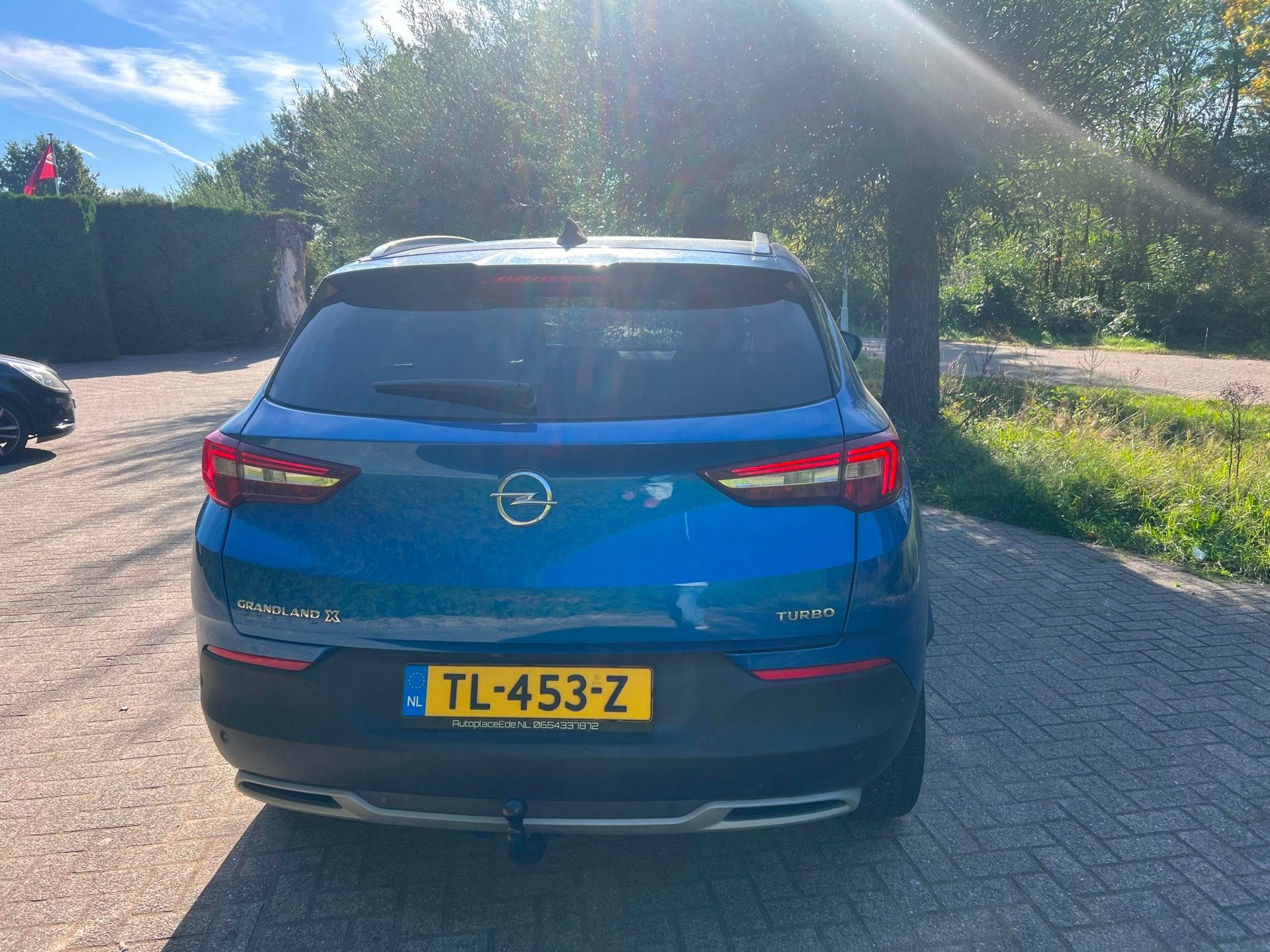 Opel Grandland X 1.2 Turbo VOL SPORTLEER STOELKOELING ECC AI, Auto's, Voorwielaandrijving, Gebruikt, 1199 cc, Blauw