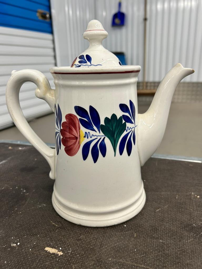 Antieke koffiepot Societe Ceramique Maastricht 3 ringen, Ophalen of Verzenden