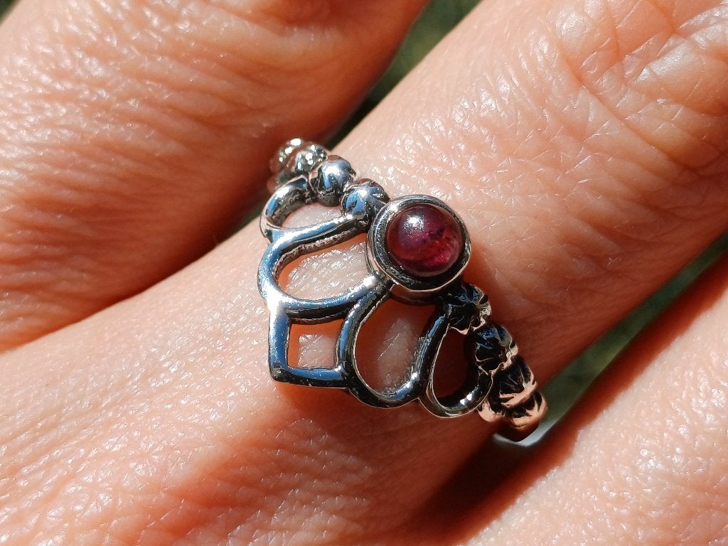 Vanoli 925 zilveren ring met granaat maat 18 en 18,75, Daiva1973@hotmail.com, 18 tot 19, Vanoli, Amsterdam
