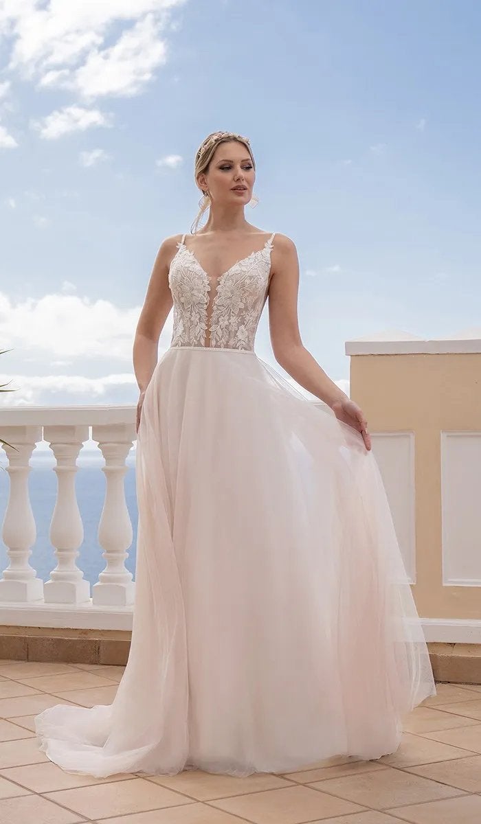 Blush trouwjurk maat 38/40 open lage rug, Ophalen of Verzenden, Zo goed als nieuw, Wit, Trouwjurk