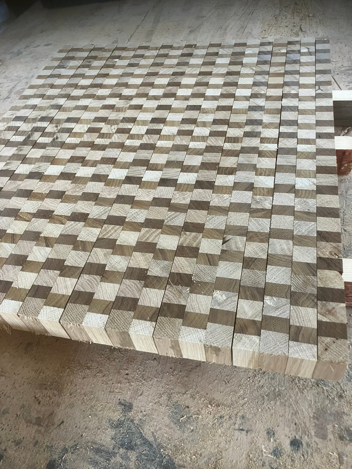 Snijplank hakblok luxe model x 60 cm x 50 cm xongeveer 4 dik, Ophalen, Zo goed als nieuw
