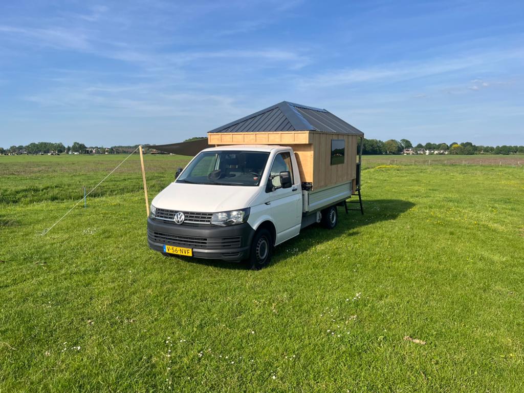 VW Transporter T6  benzine/lpg met afzetunit/ camper, Buscamper of Camperbus, Tot en met 2, Particulier, Koelkast