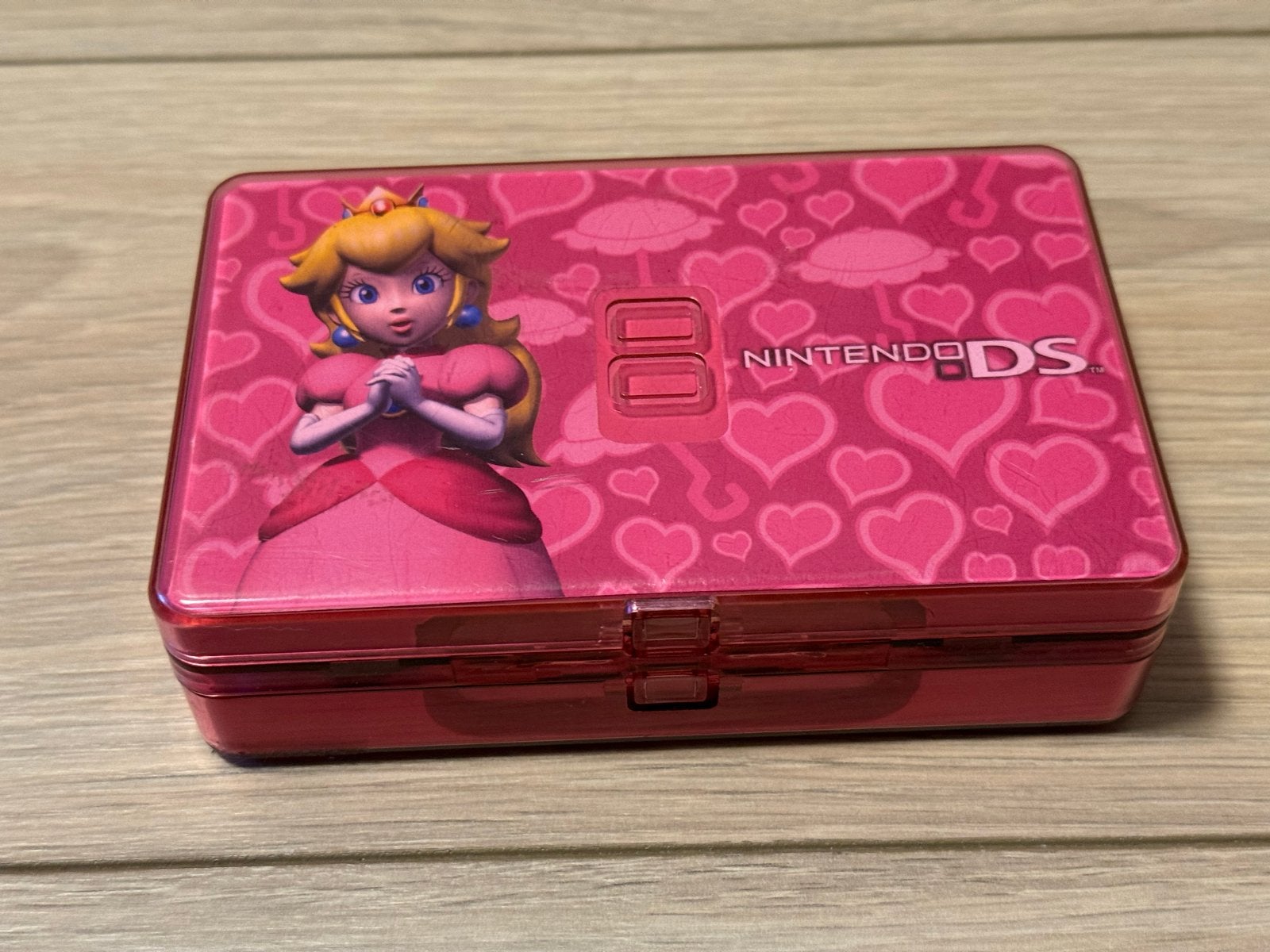 Nintendo DS Lite + unieke Princess Peach hardcase bewaardoos, Nintendo, Ophalen of Verzenden, Nintendo, Hoesje
