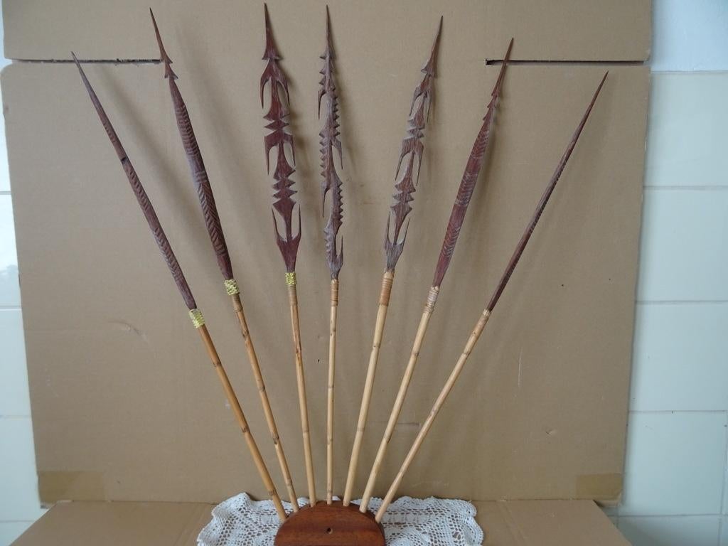 Inheemse pijlen gifpijlen Asmat Papoea Nieuw Guinea 64cm, Antiek en Kunst, Kunst | Niet-Westerse kunst, Ophalen of Verzenden