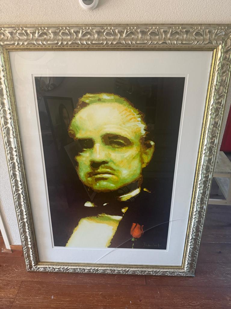 Origineel Donkersloot schilderij zeefdruk - the Godfather, Ophalen