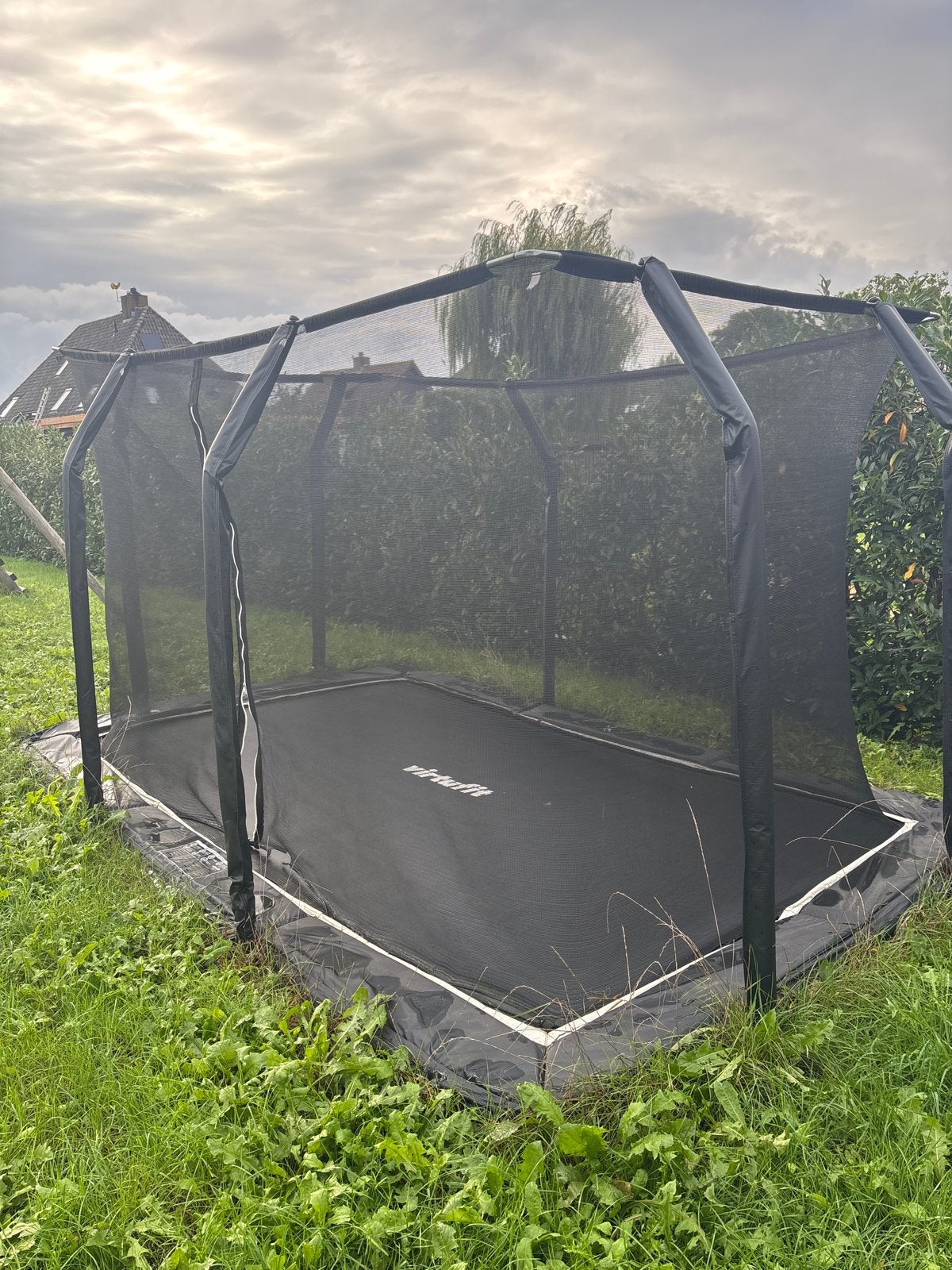 Grote Virtufit Trampoline met Veiligheidsnet, Ophalen, Gebruikt