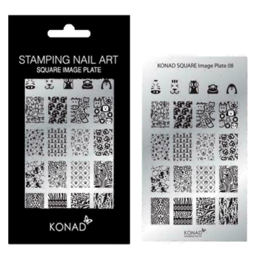 Konad Square stempel sjablonen plaat 08 ' Dieren '., Ophalen of Verzenden