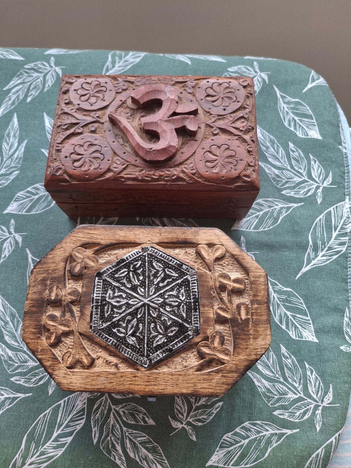 Houten sieradendoosjes - set van 2, Antiek en Kunst, Ophalen of Verzenden