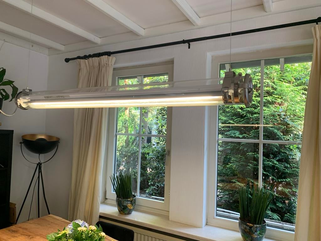 Industriële Bunkerlamp - Vintage Fabriekslamp voor Thuis, Ophalen, Zo goed als nieuw, Metaal, 75 cm of meer