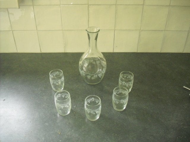 karaf met glazen, Ophalen of Verzenden