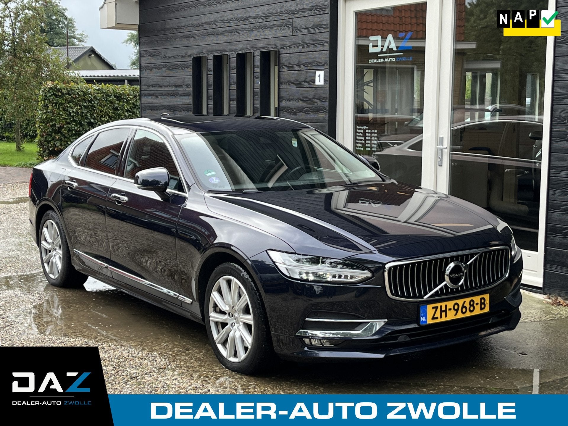 Volvo S90 2.0 T4 Inscription Business Luxury + Aut/Ecc/Leer/, 15 km/l, 1969 cc, Blauw, Bedrijf