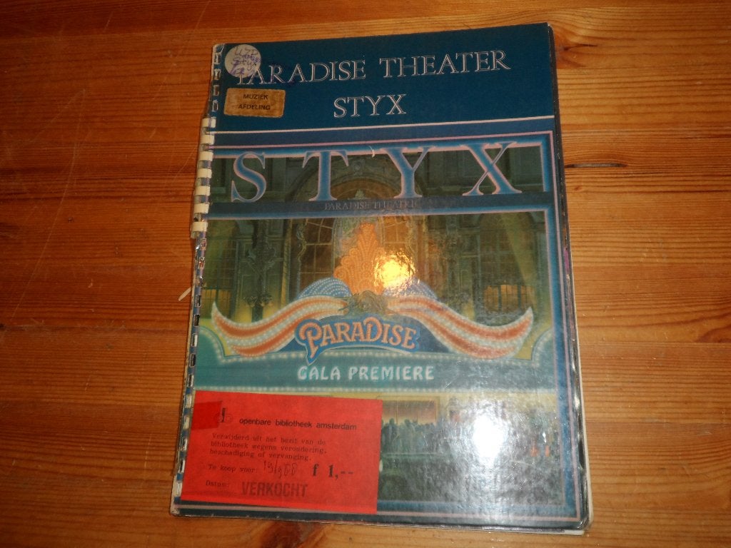 Songbook - Styx - paradise theater / chrystal ball, Gebruikt, Gitaar, Ophalen of Verzenden, Artiest of Componist
