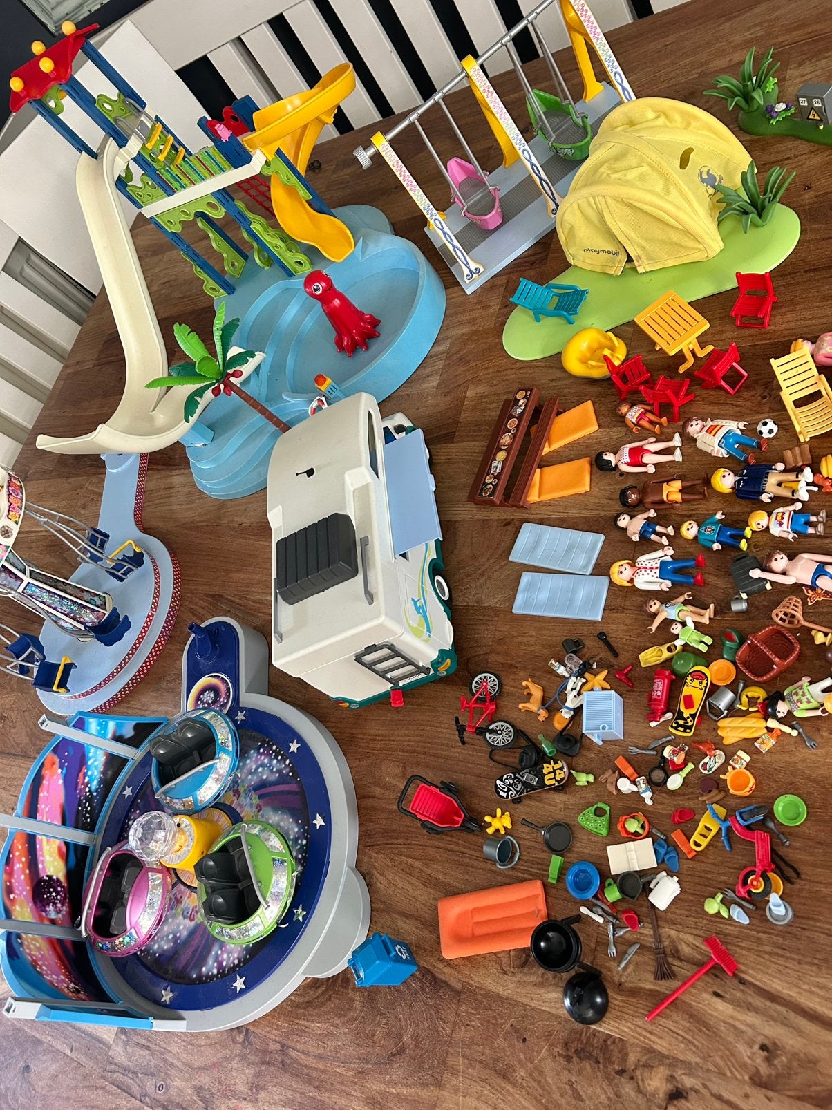 Playmobil camper camping kermis waterpretpark tent zwembad, Ophalen of Verzenden, Gebruikt