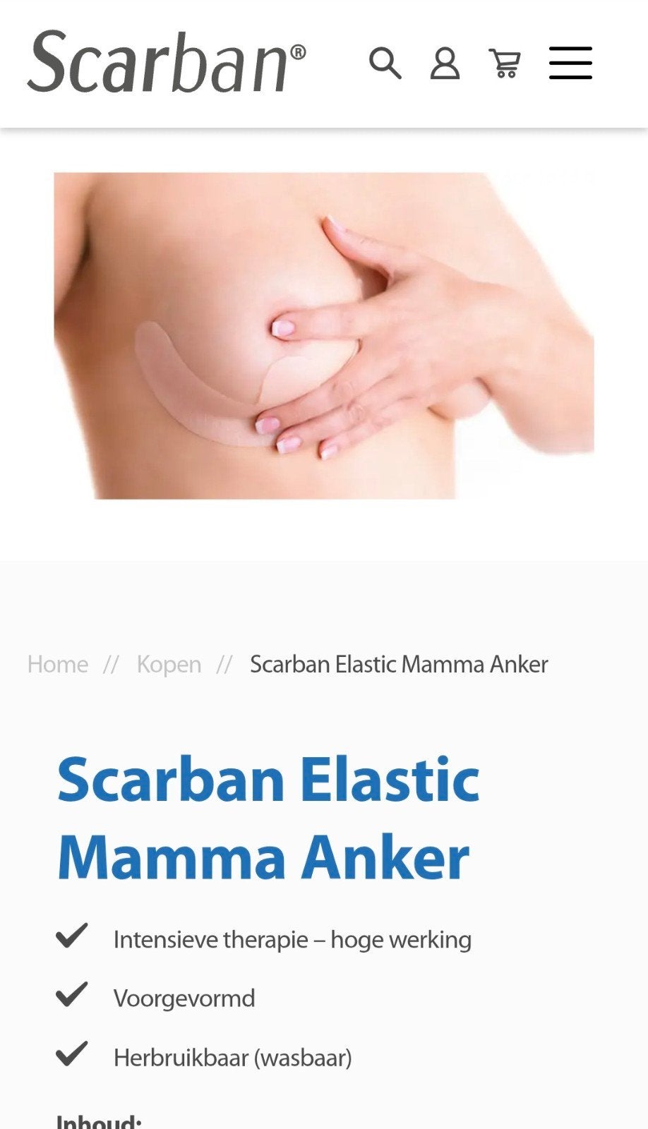 Scarban Elastic Tepel & Mamma Anker - Littekenbehandeling, Ophalen of Verzenden, Nieuw, Overige typen