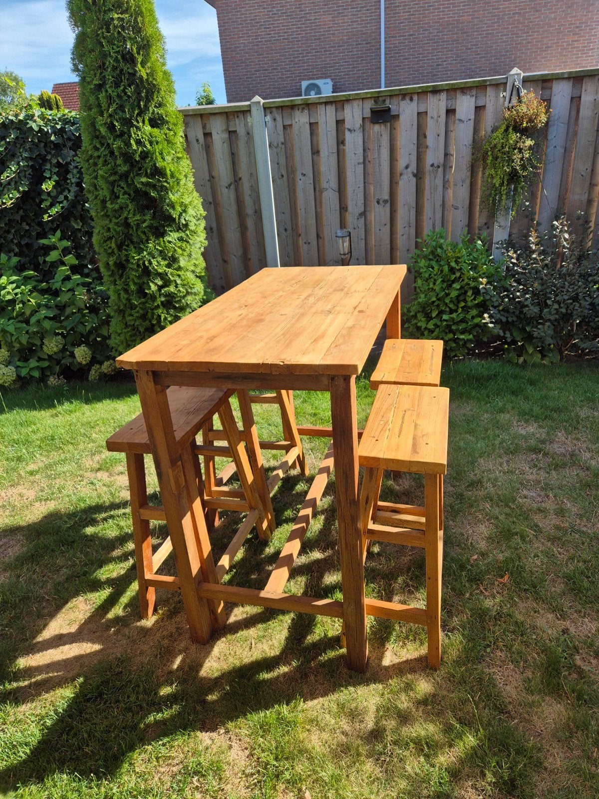 tuinbar set. gerecycled acacia hout., Ophalen, Nieuw, Hout, 4 zitplaatsen