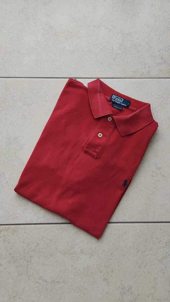 Polo Ralph Lauren Custom Fit Polo Shirt Rood Maat L, Kleding | Heren, Polo's, Maat 52/54 (L), Ophalen of Verzenden, Rood, Polo Ralph Lauren