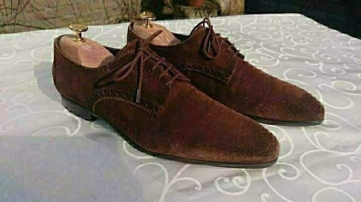Bruine grove suede herenschoeden GioRgio zo goed als nieuw, Ophalen of Verzenden, Zo goed als nieuw, Bruin