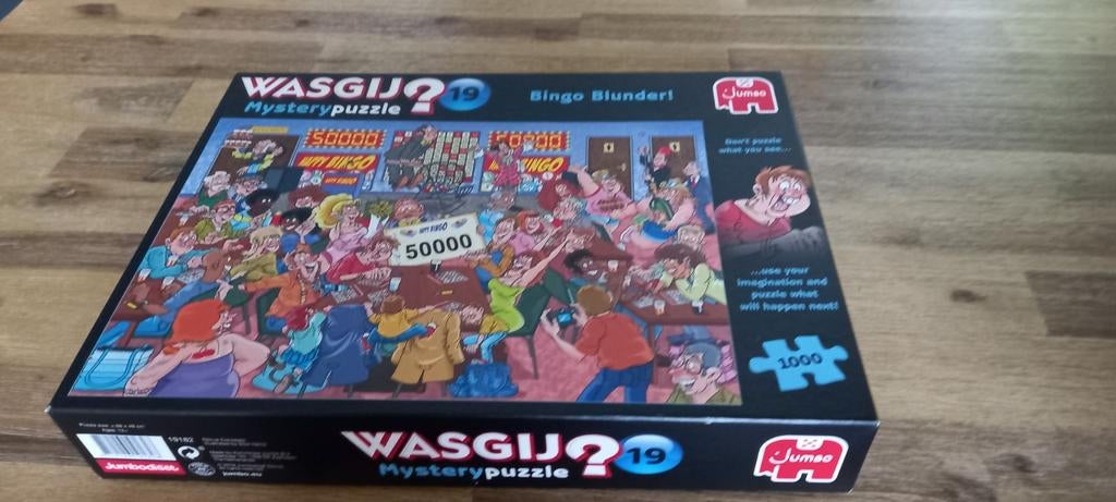 Wasgij Mystery Puzzel 19: Bingo Blunder! (1000 stukjes), Ophalen of Verzenden, 500 t/m 1500 stukjes, Gebruikt, Legpuzzel