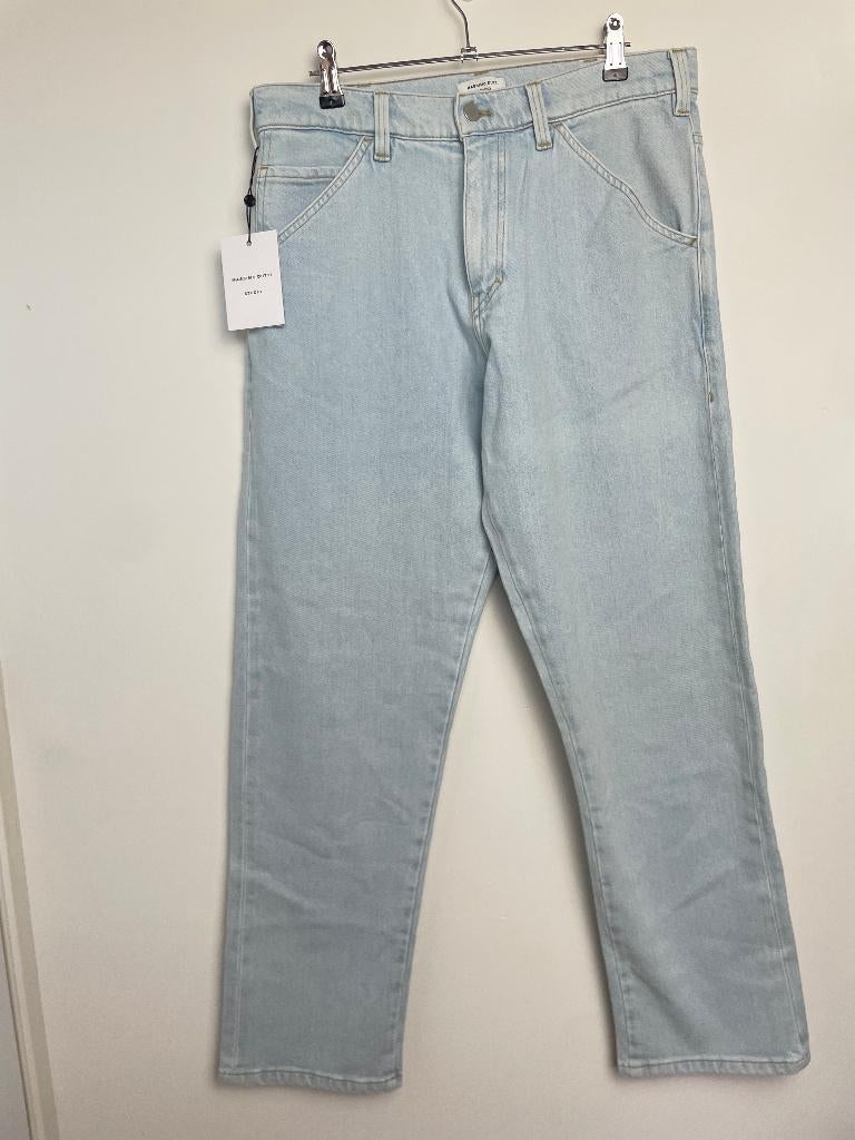 Massimo Dutti Studio jeans maat 38 high waist wide leg blauw, Nieuwezijds Voorburgwal 305, 1012RM te Amsterdam, Massimo Dutti