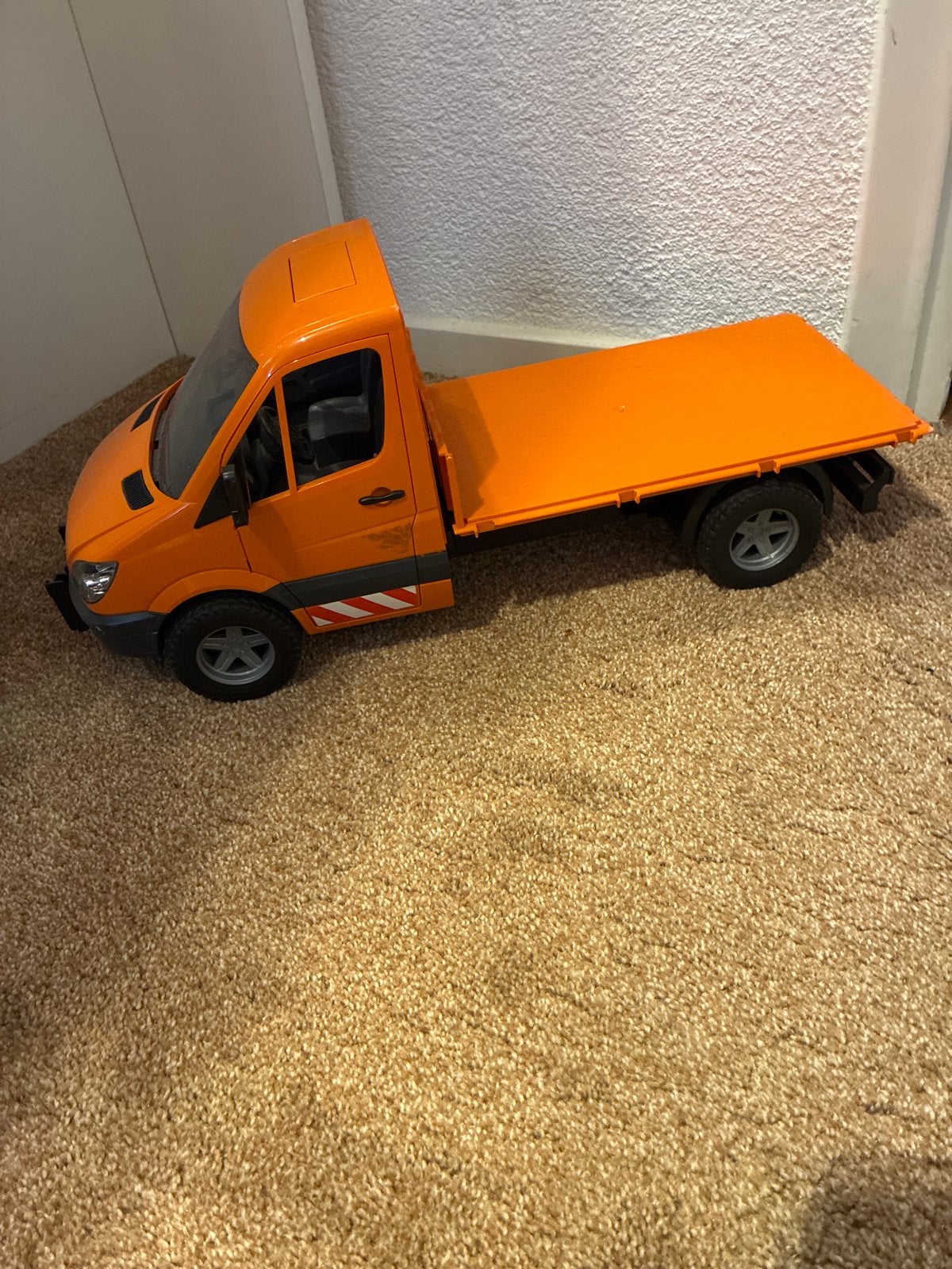 Bruder Mercedes-Benz Sprinter met platte laadbak, Ophalen of Verzenden, Gebruikt