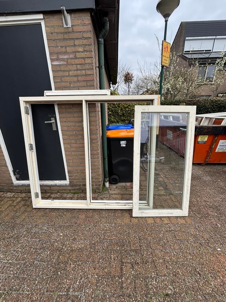 Hout kozijn b180xh159,5 cm, Ophalen, Zo goed als nieuw, Hout, Raamkozijn
