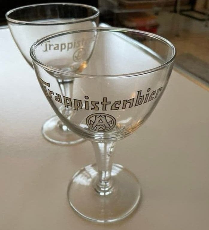 Set van 6 bierglazen voor trappistenbier, Huis en Inrichting, Ophalen, Overige merken, Glas, Overige typen