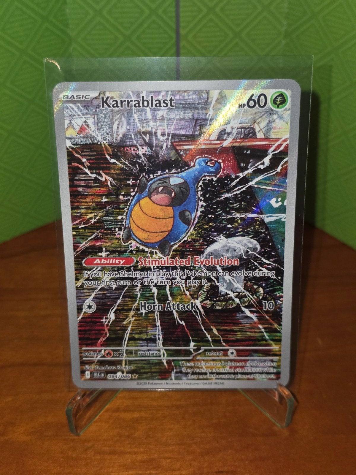 Karrablast 094 Pokemon Black Bolt BLK, Ophalen of Verzenden, Zo goed als nieuw, Losse kaart