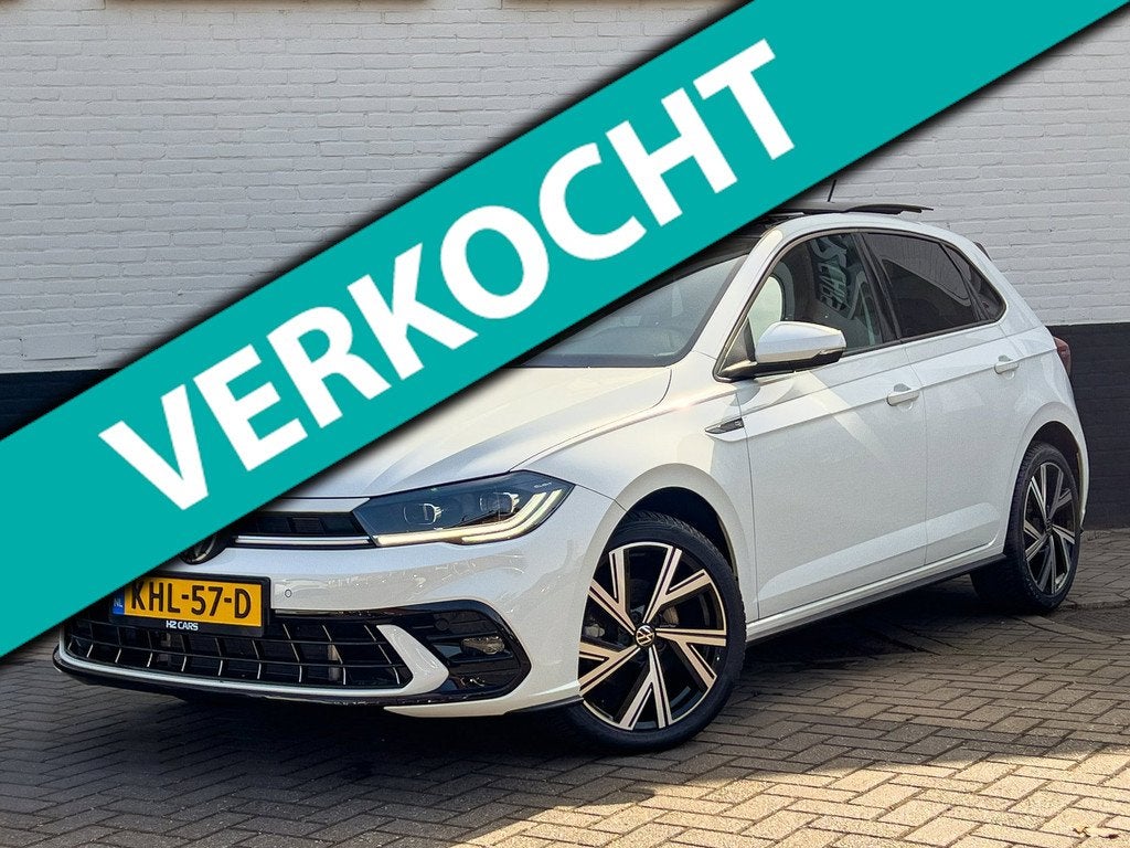 Volkswagen Polo 1.0 TSI R-Line/Automaat/Pano/IQ/Camera/Keyle, Auto's, Volkswagen, Gebruikt, Zwart, Wit, Origineel Nederlands