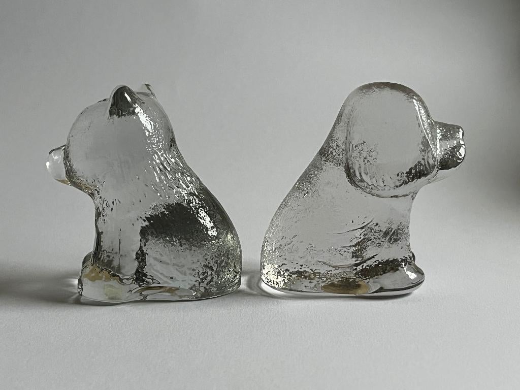 Hond en Beer, Scandinavisch glas, Ophalen of Verzenden