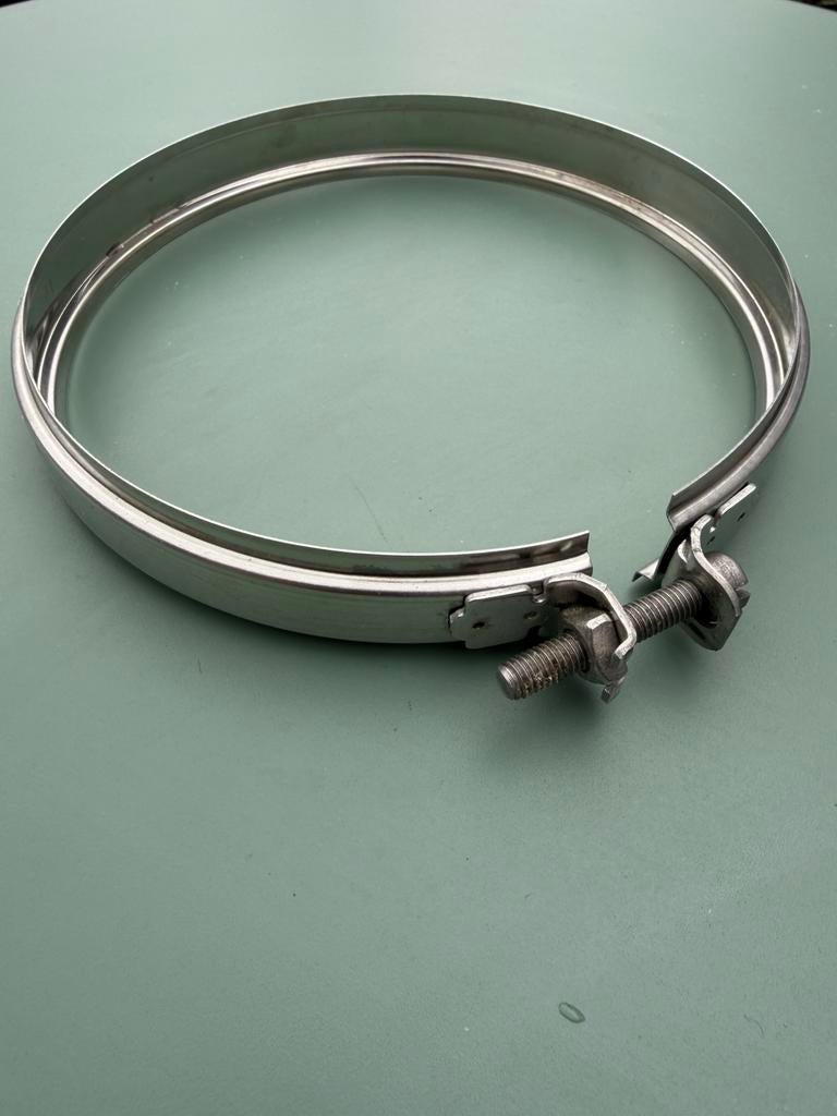 Kachelpijp klemband voor rookkanaal 150 mm, RVS, Nieuw, Ophalen of Verzenden, Rvs, Minder dan 2 meter