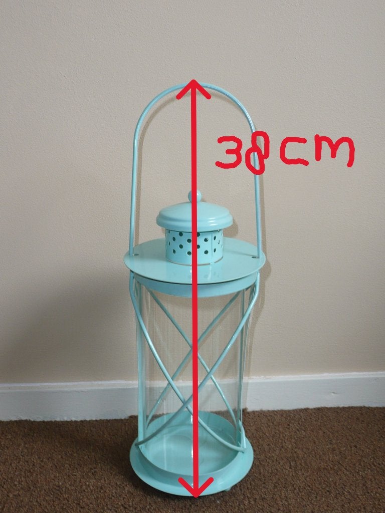 Windlicht / Lantaarn - Nieuw - Sfeervolle Decoratie, Ophalen, 38 cm, Lantaarn, Blauw