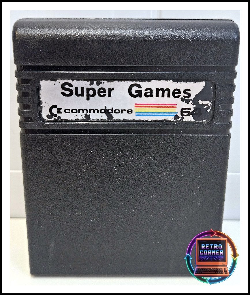 Commodore 64 cartridge Super Games Werkend / Gebruikte Staat, Computers en Software, Verzenden