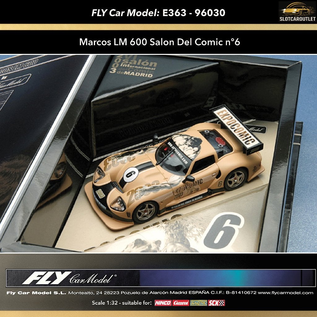 Fly 96030 (E363) Marcos LM 600 Salon Del Comic nº6 Ltd 152‼️, Ophalen of Verzenden, Nieuw, Elektrisch, Overige merken
