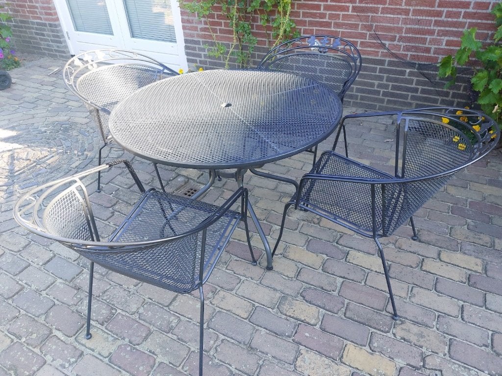 Mooie Royal Garden Elegance tuinset strekmetaal antraciet, Tuin en Terras, Ophalen, Gebruikt, Tuinset, Eettafel