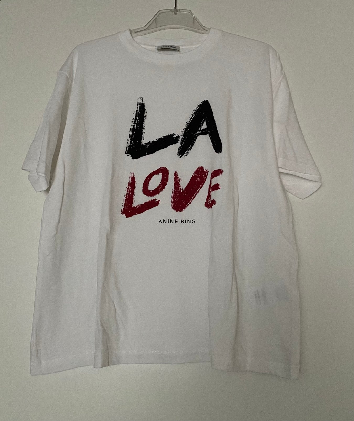 Anine Bing Tshirt wit ruimvallend S, Kleding | Dames, Ophalen of Verzenden, Zo goed als nieuw, Wit, Korte mouw