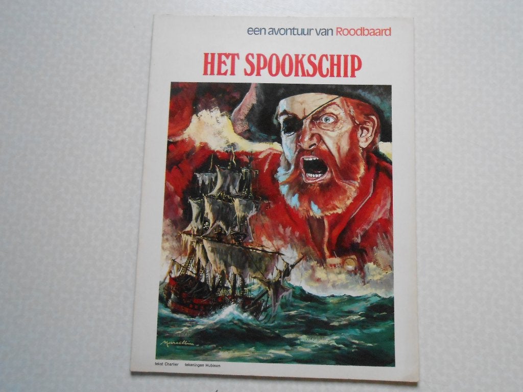 Roodbaard 5 Het spookschip 1974 1 ste druk. Lombard., Eén stripboek, Nieuw, Ophalen of Verzenden, J.M. Charlier ☆ V. Hubinon