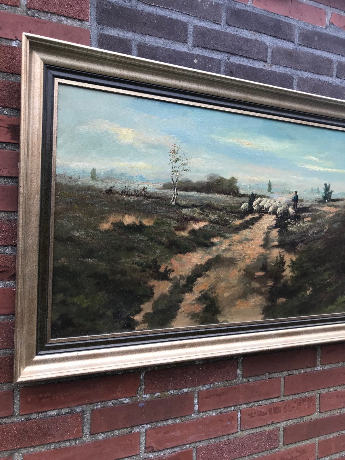 Prachtige schilderij olie verf 101.5 x 61.5, Antiek en Kunst, Ophalen of Verzenden