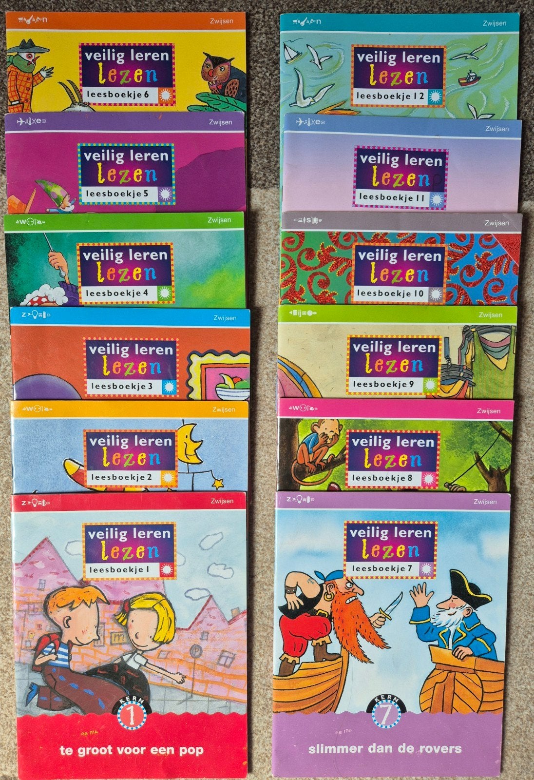 Veilig Leren Lezen Leesboekjes 1-12 Zwijsen, Zon, Ophalen of Verzenden, Gelezen